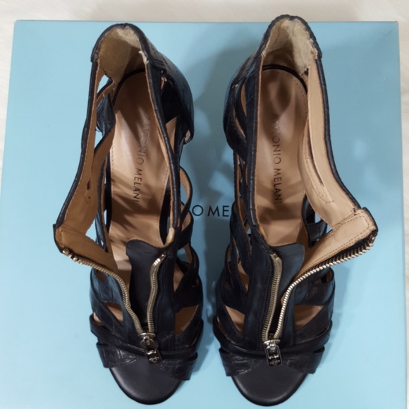 Antonio Melani "Havene" High Heels Blk Shoes Sz 7 - Picture 4 of 8
